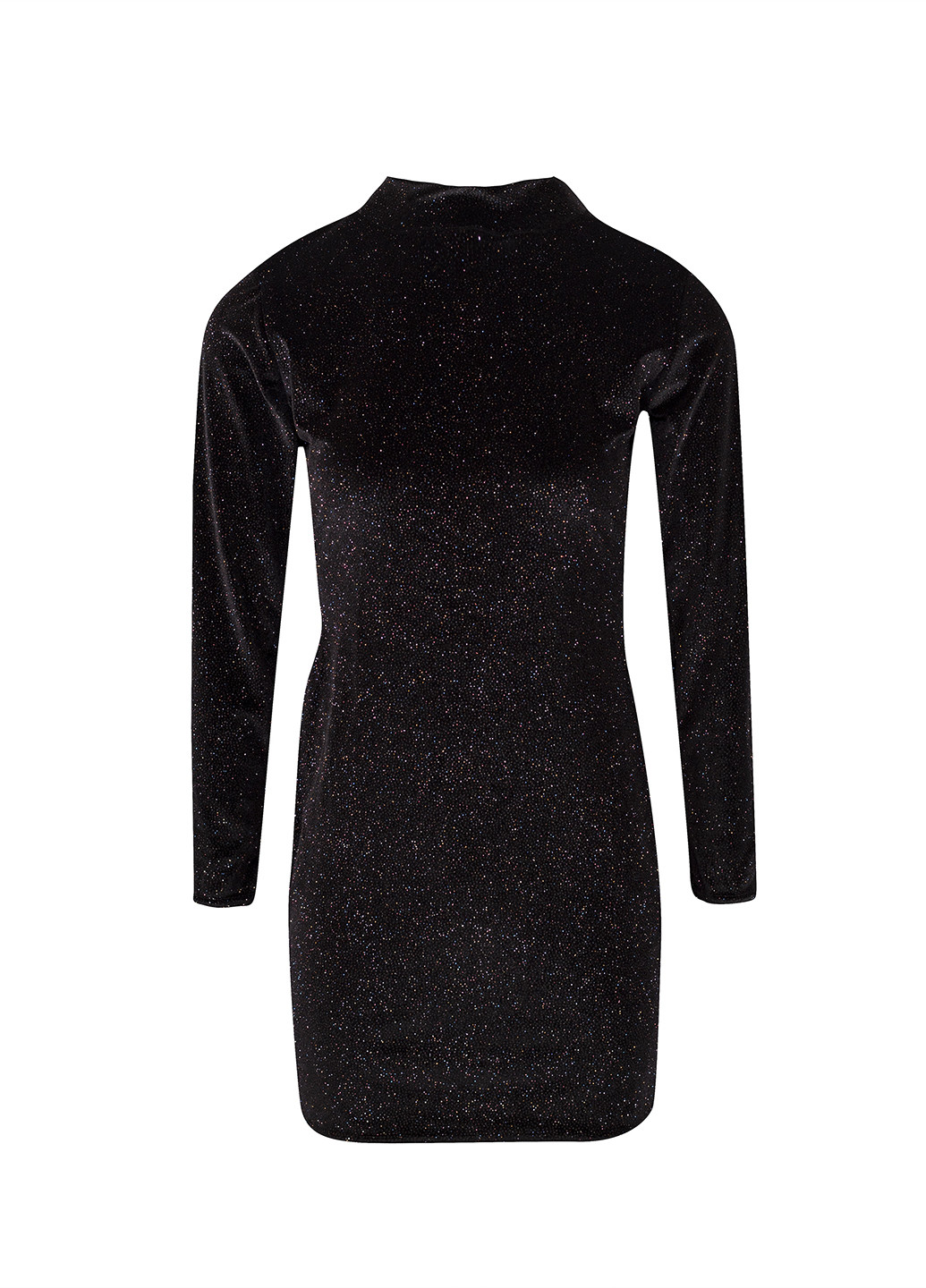 Черное кэжуал платье платье-водолазка Glamorous с узором «перец с солью»
