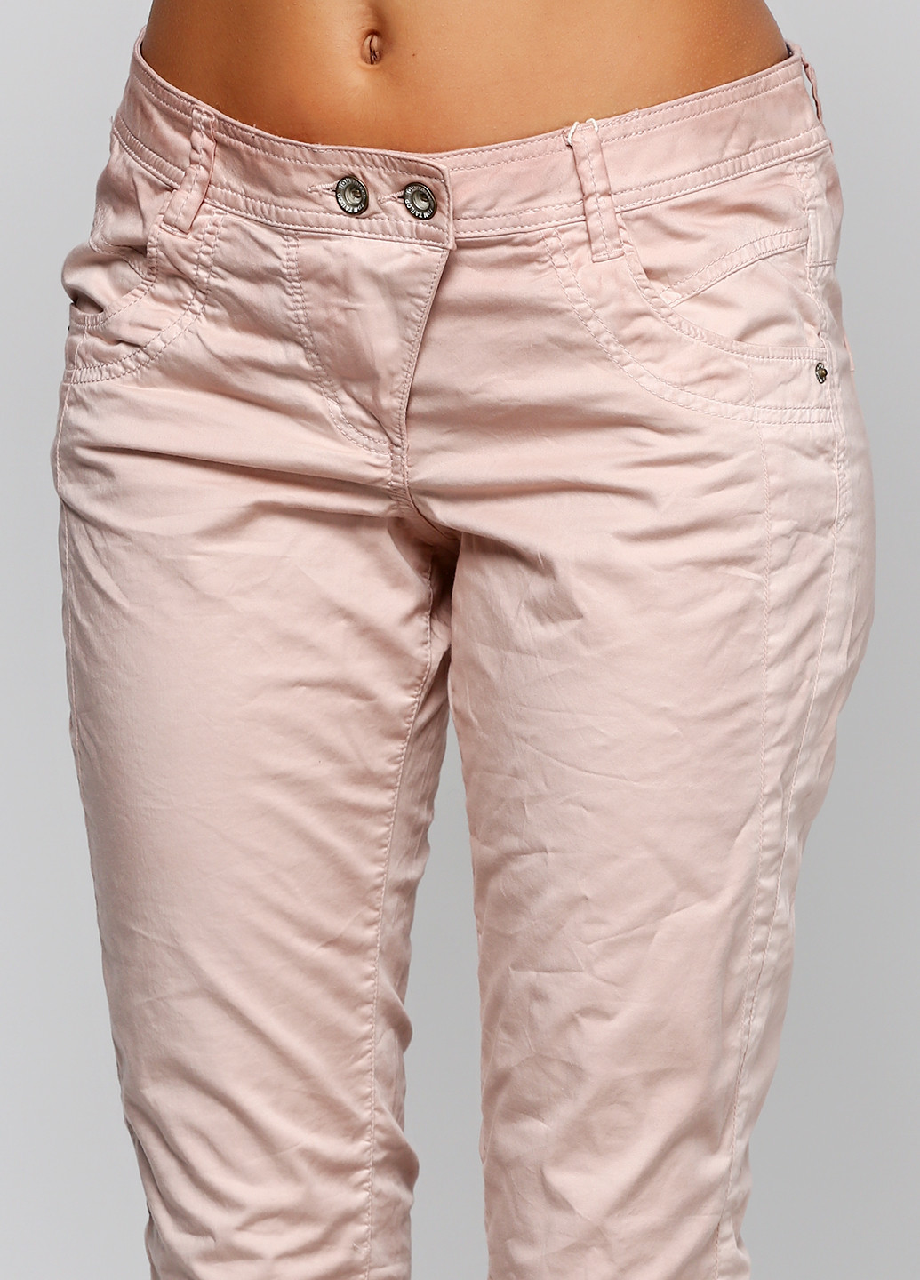 Розовые кэжуал демисезонные брюки Tom Tailor