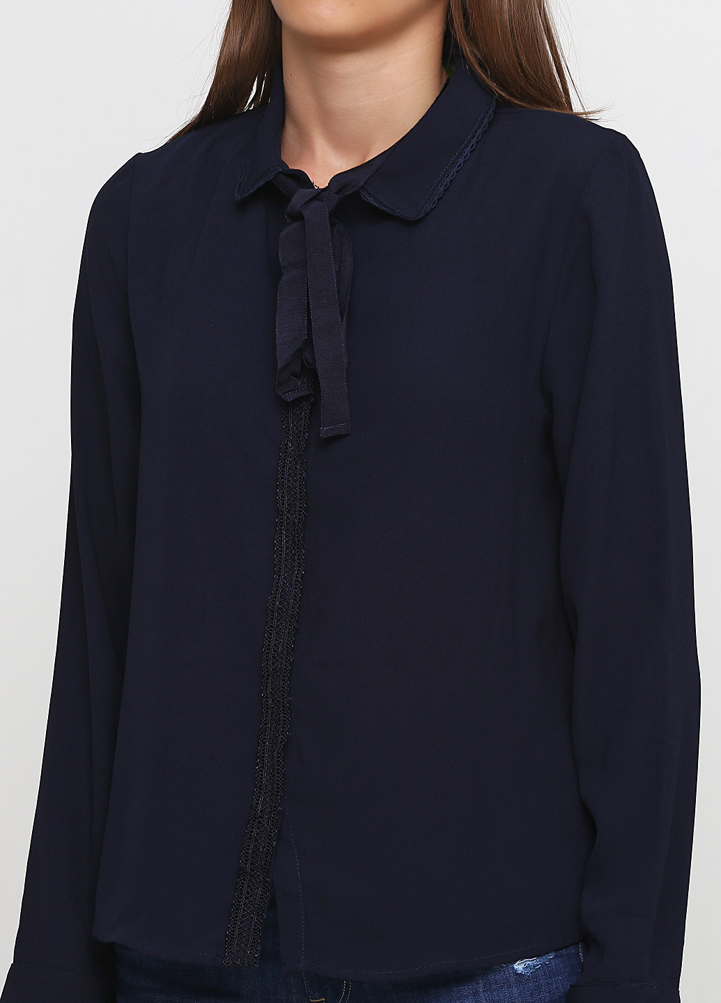 Темно-синяя демисезонная блуза Axara