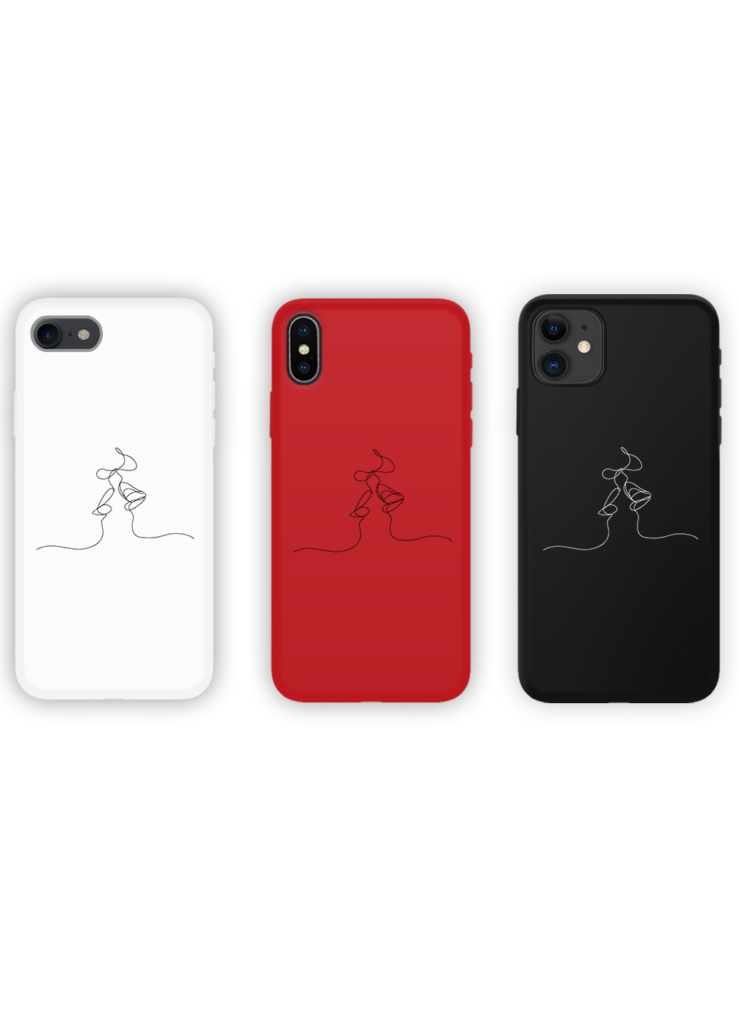 Чохол силіконовий Apple Iphone Xs Контурний мінімалізм (Contour minimalism) (8938-1360) MobiPrint (219774869)