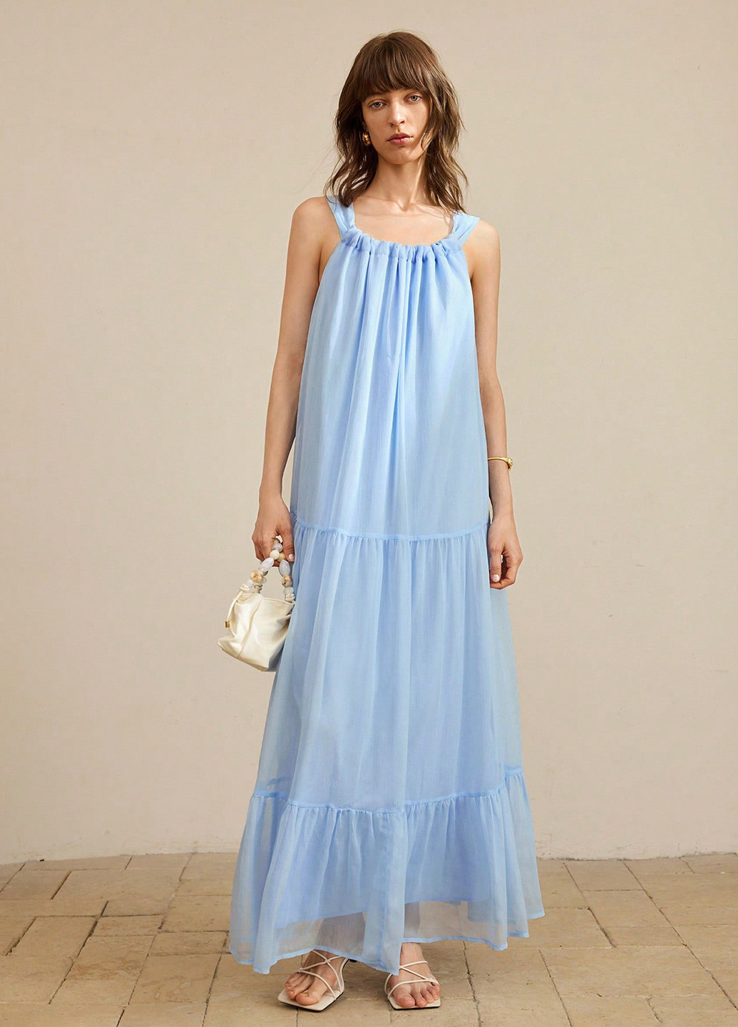 Блакитна кежуал сукня оверсайз SHEIN однотонна