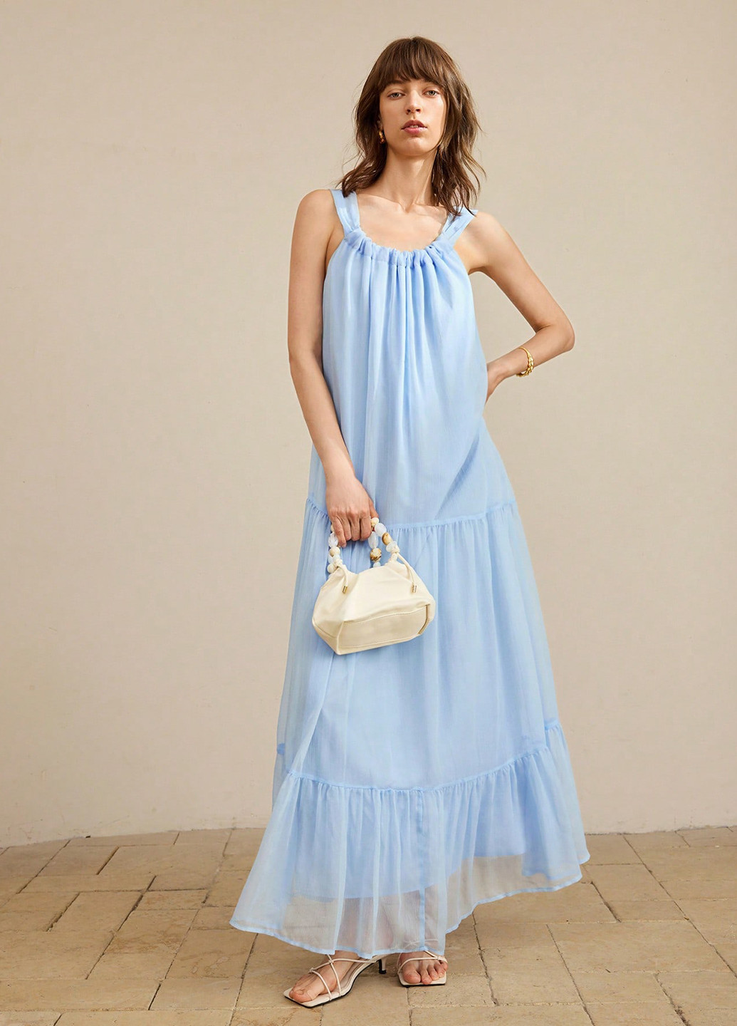 Блакитна кежуал сукня оверсайз SHEIN однотонна