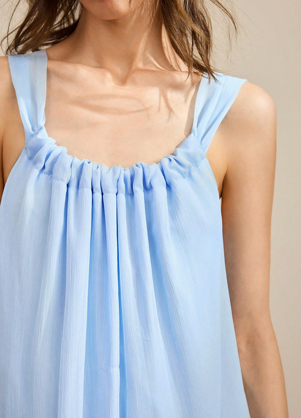 Блакитна кежуал сукня оверсайз SHEIN однотонна