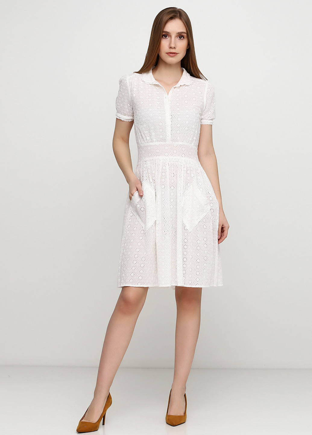 Молочна кежуал сукня, сукня Ralph Lauren однотонна