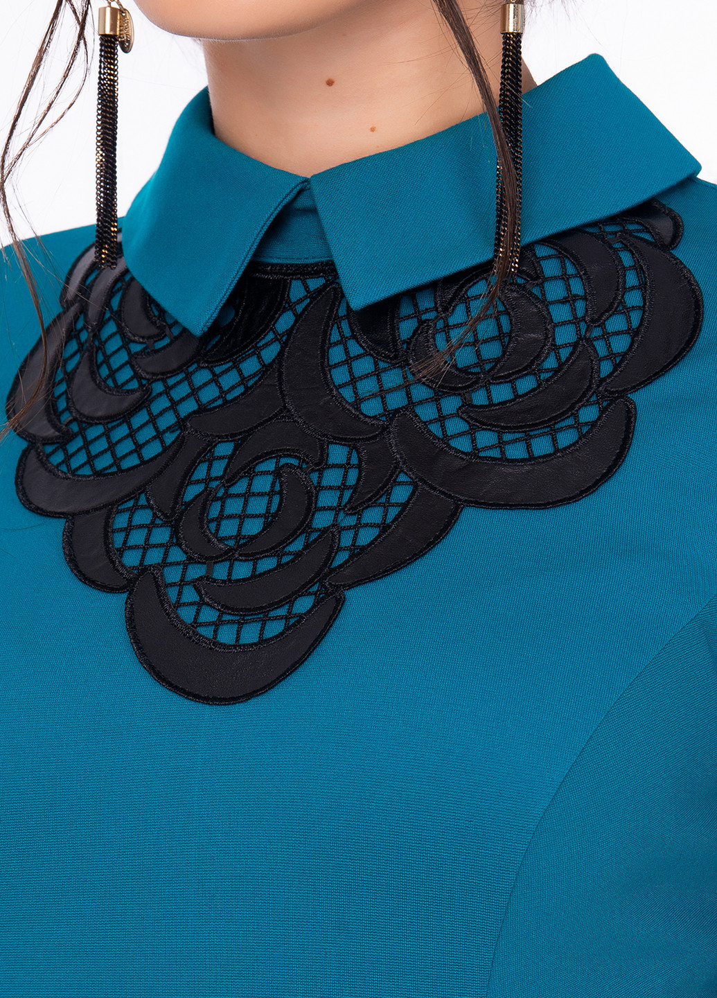Темно-голубое кэжуал платье Iren Klairie однотонное