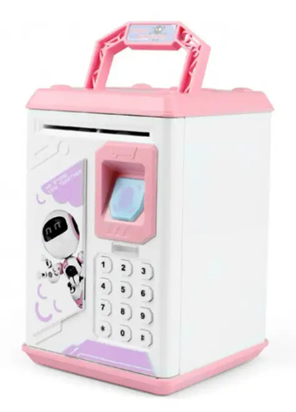 Детская электронная копилка сейф с кодовым замком и отпечатком пальца ROBOT BODYGUARD No Brand (253582129)