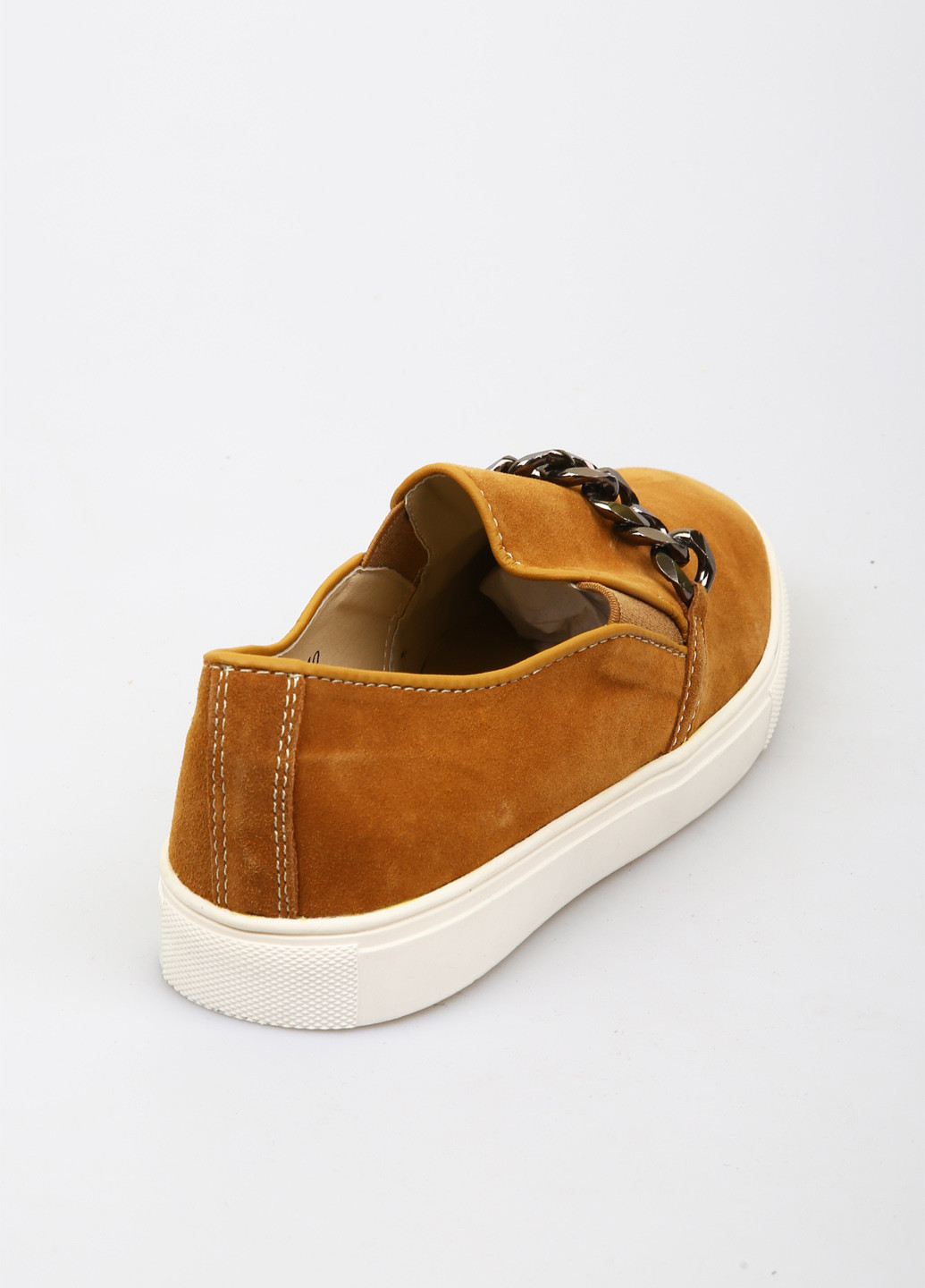 Светло-коричневые слипоны Allshoes с цепочками однотонные