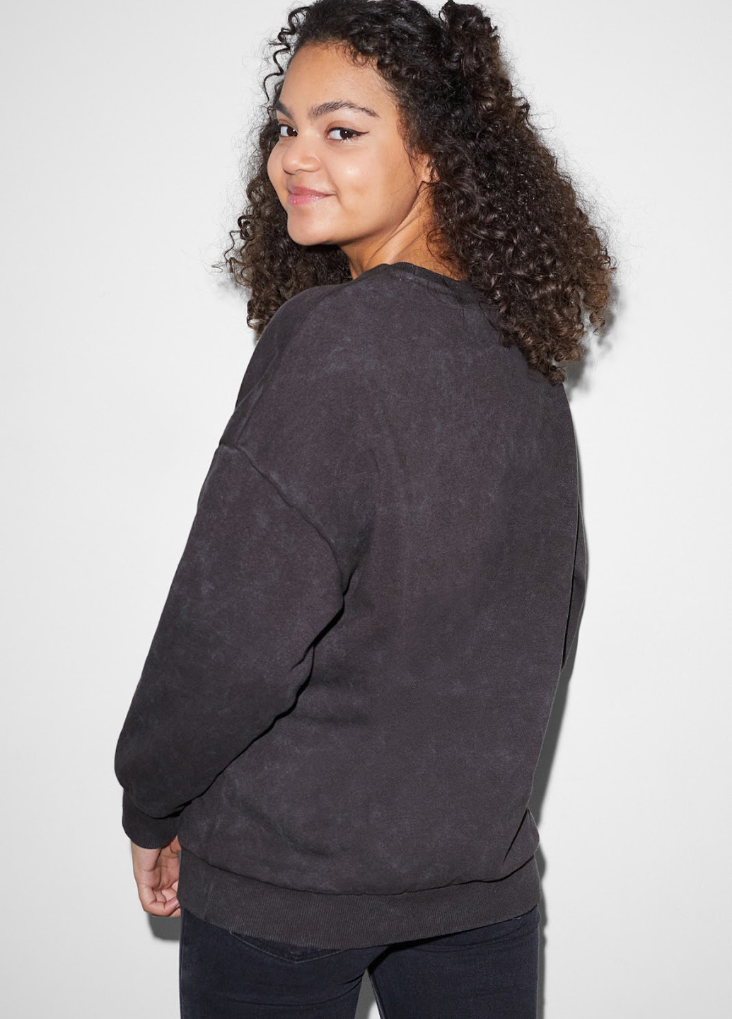 Темно-сірий світшот C&A малюнок без декору (323066076)