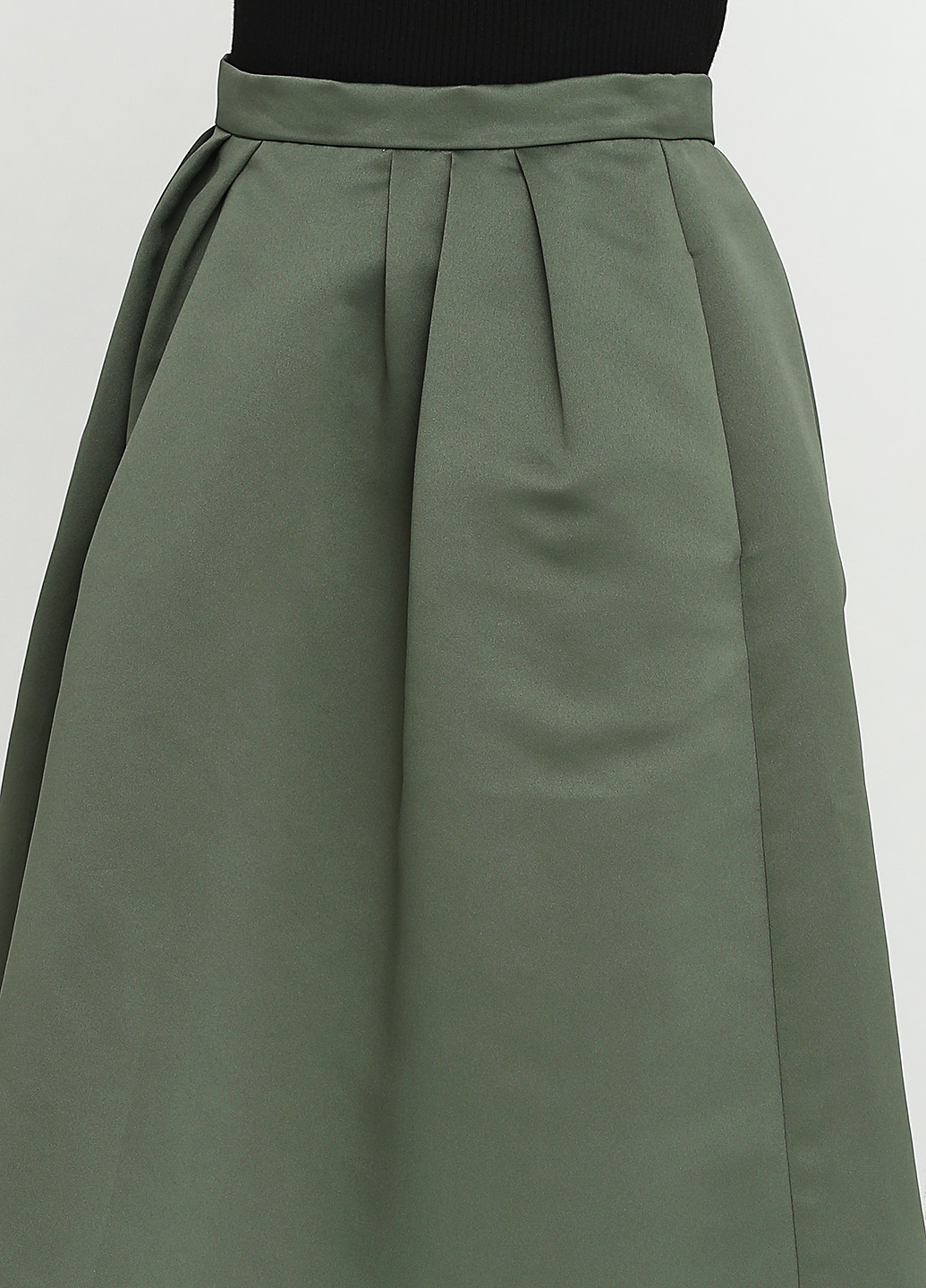 Оливковая (хаки) кэжуал однотонная юбка Pinko мини, колокол