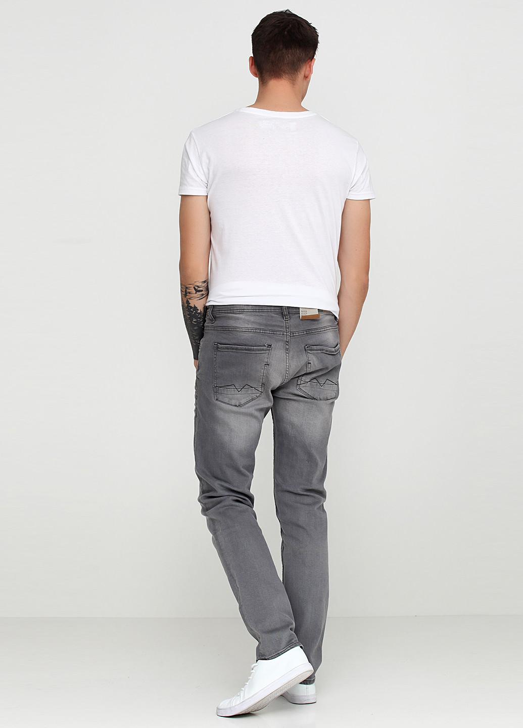 Серые демисезонные со средней талией джинсы Blend