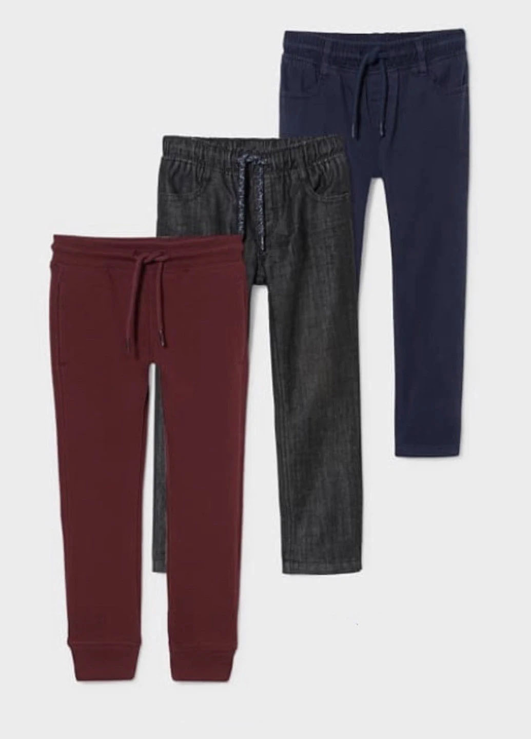 Комбинированные кэжуал демисезонные брюки джоггеры, прямые C&A