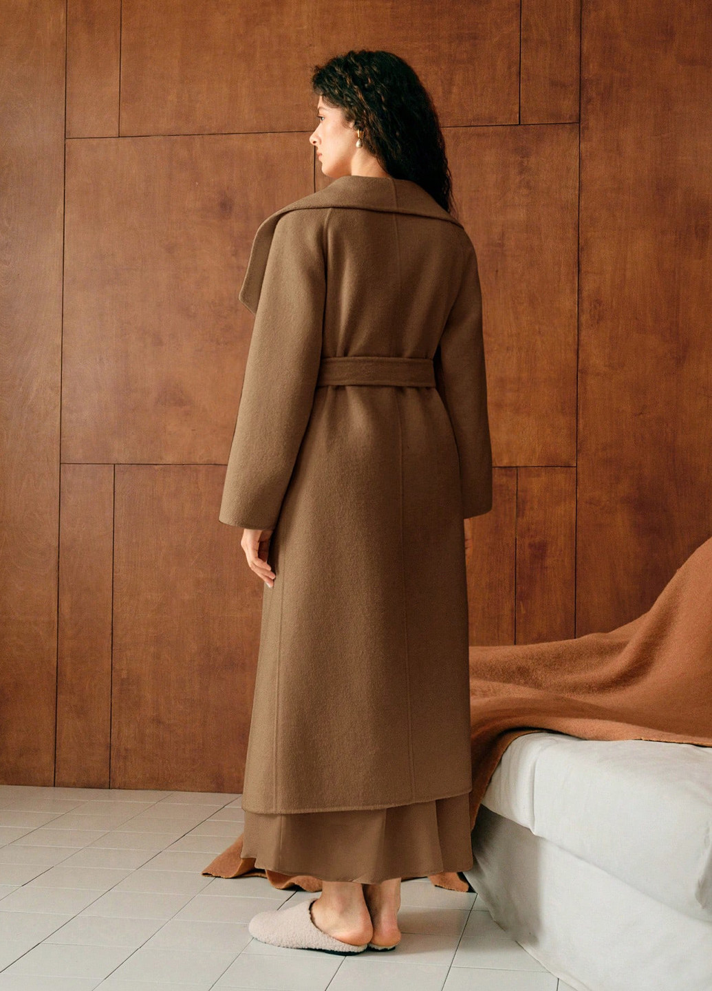 Світло-коричневе демісезонне Пальто SHEIN