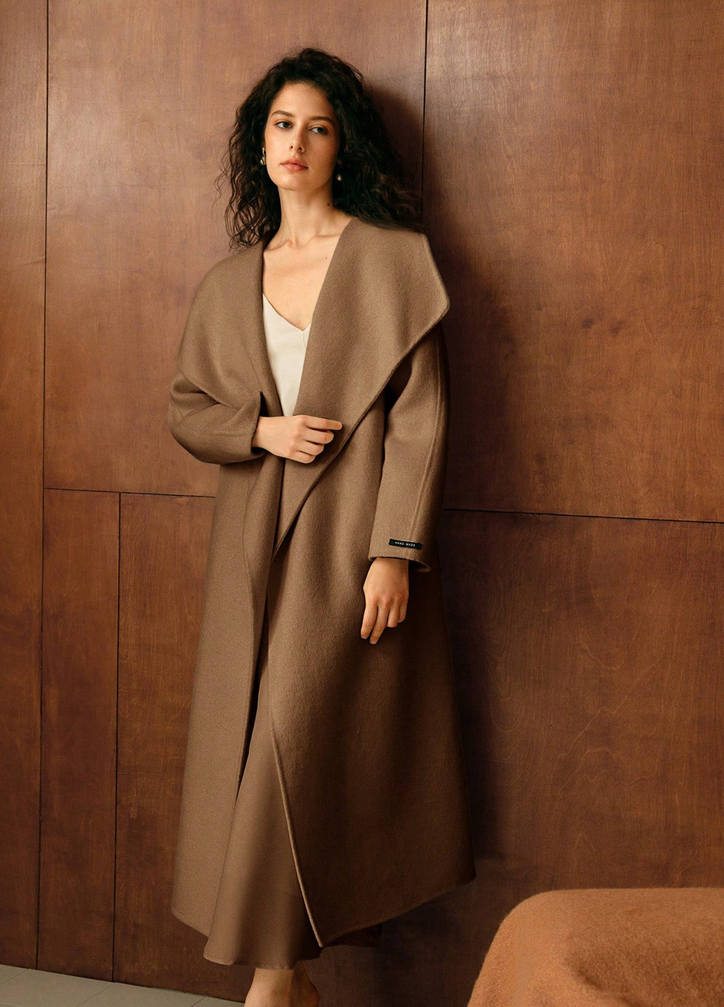 Світло-коричневе демісезонне Пальто SHEIN