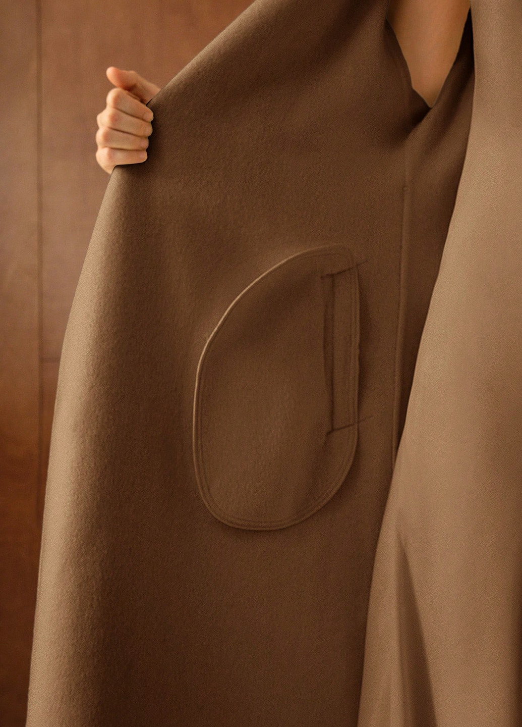 Світло-коричневе демісезонне Пальто SHEIN