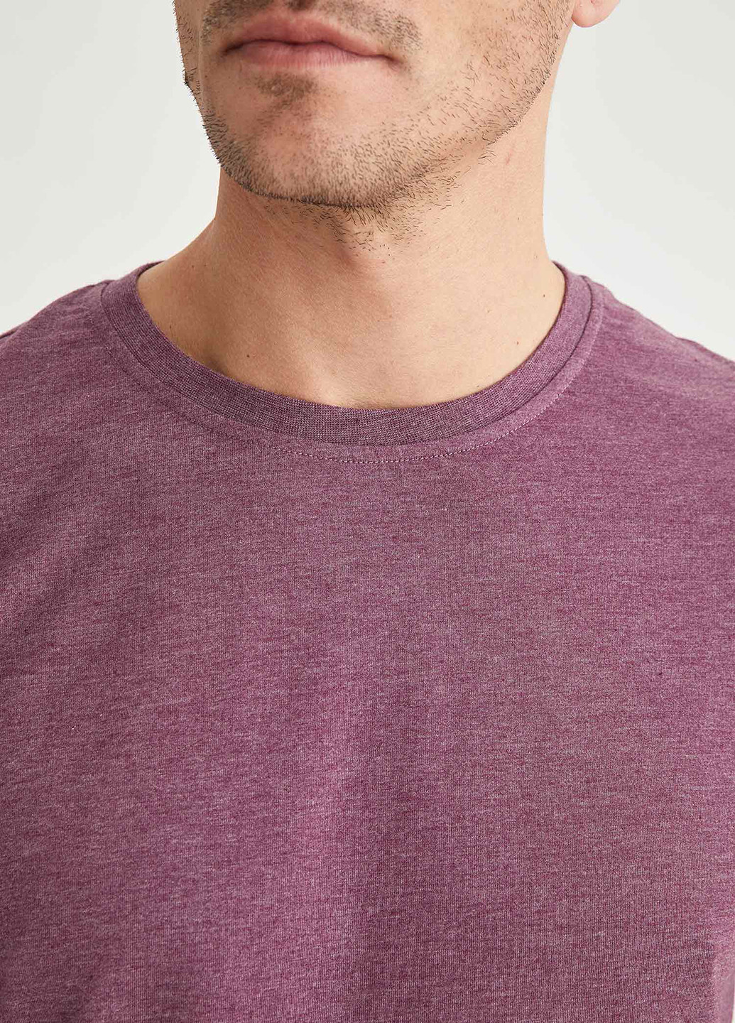 Светло-пурпурная летняя футболка DeFacto