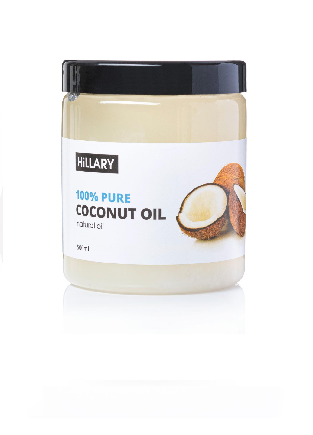 Рафинированное кокосовое масло 100% Pure Coconut Oil, 500 мл Hillary (252604294)