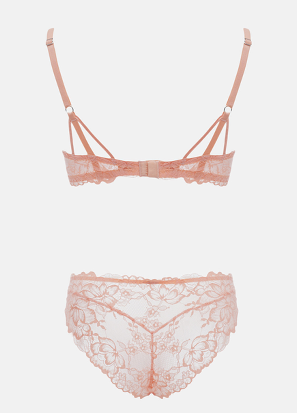 Светло-оранжевый демисезонный комплект (бюстгальтер, трусики) Leilieve