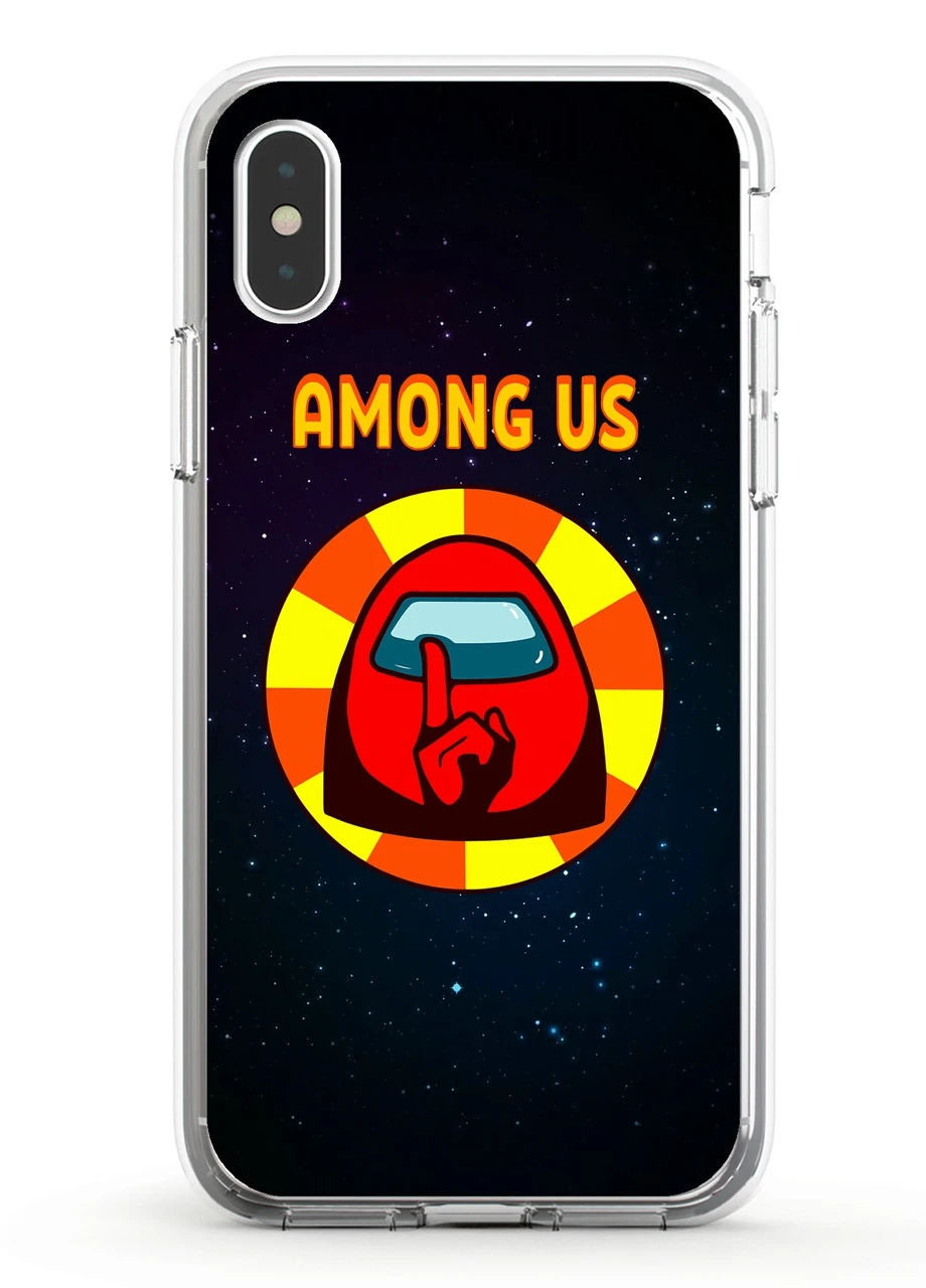 Чехол силиконовый Apple Iphone X Амонг Ас Красный (Among Us Red) (6129-2412) MobiPrint (219566242)
