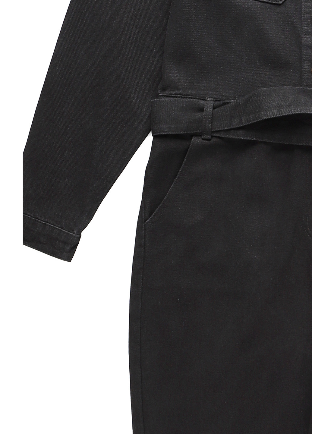 Комбинезон Dorothy Perkins комбинезон-брюки однотонный чёрный денил хлопок