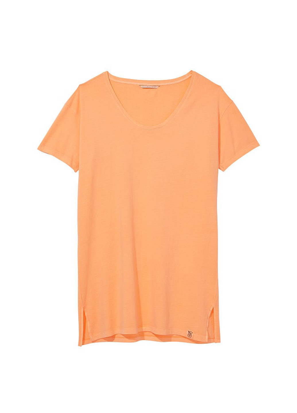 Оранжевое домашнее платье платье-футболка Victoria's Secret однотонное