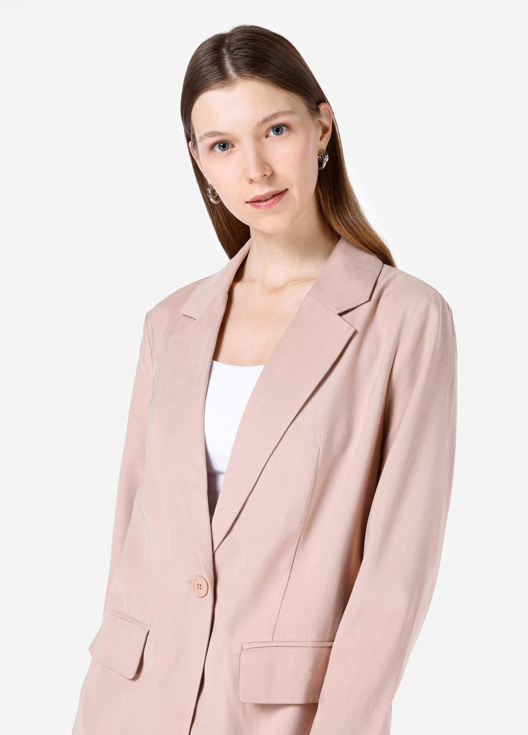 Пудровый женский жакет Colin's однотонный - демисезонный