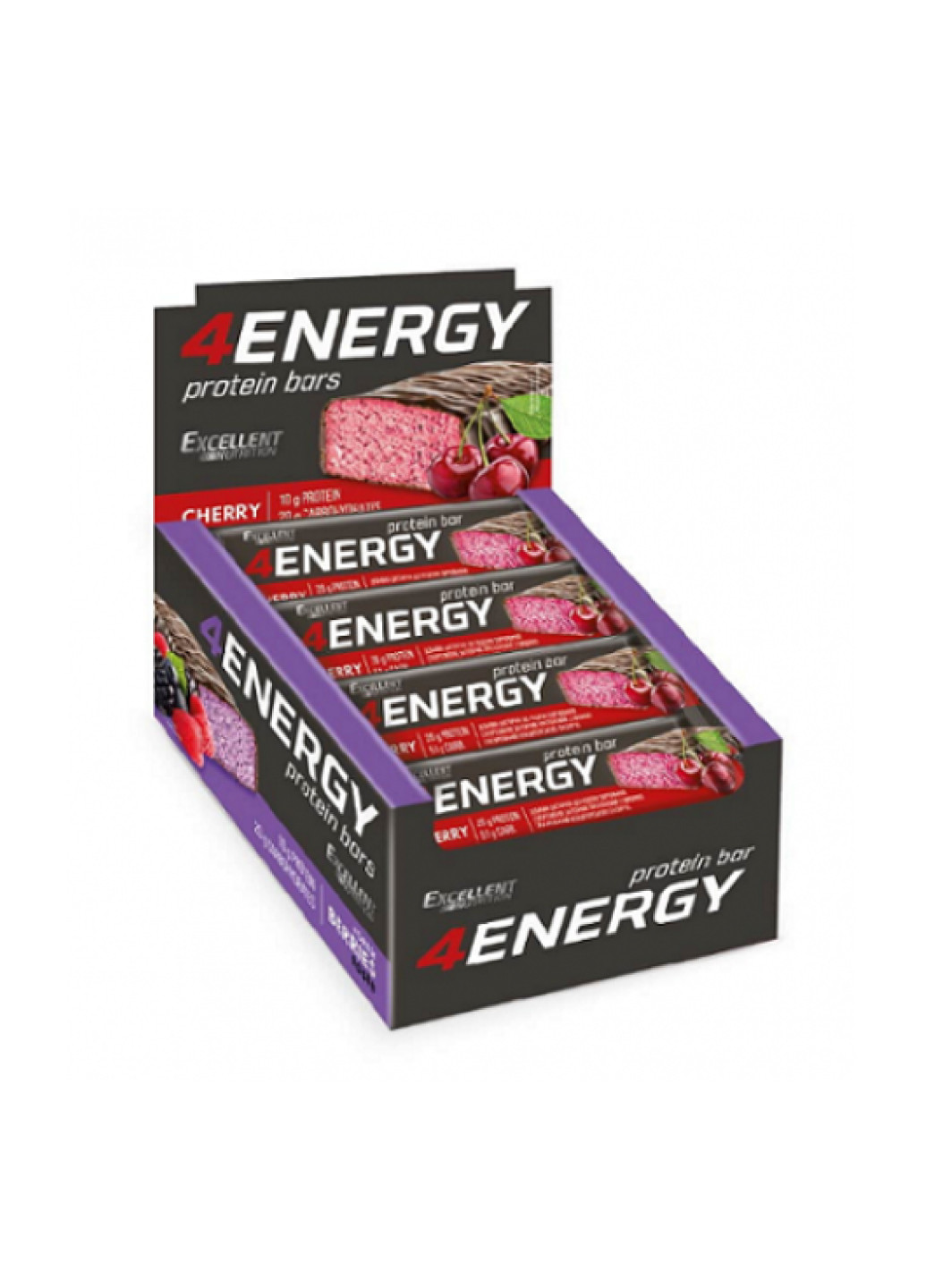 Батончики для энергии 4 ENERGY CHERRY 24x40g Vale (253153360)
