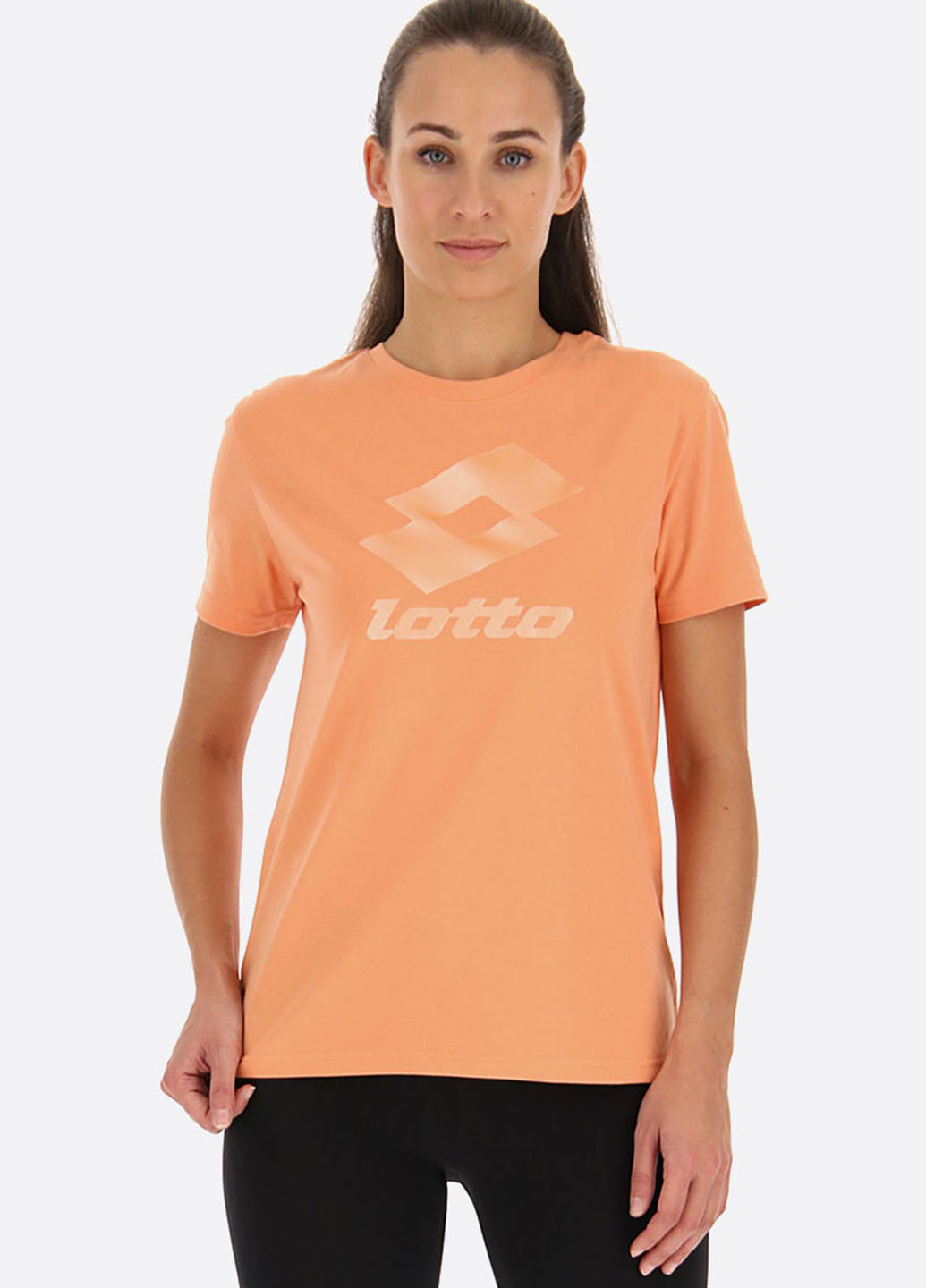 Персиковая летняя футболка Lotto
