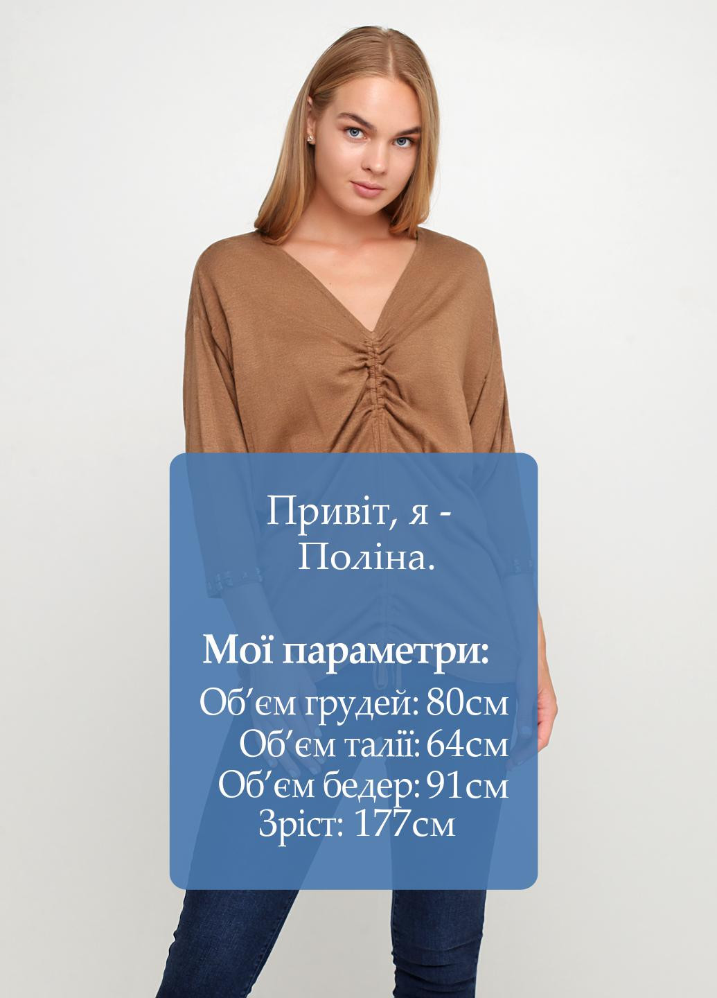 Коричневый демисезонный пуловер пуловер Pieszak