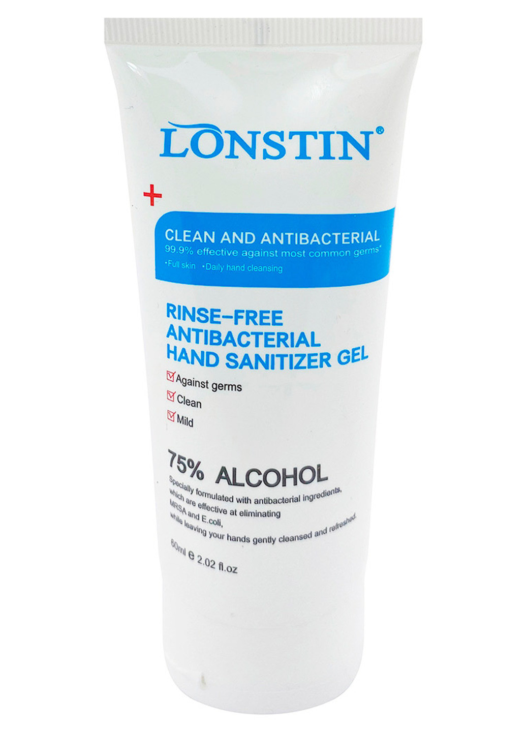 Антисептик для рук Hand Sanitizer 75% Alcohol Gel 60 мл Lonstin (202227751)