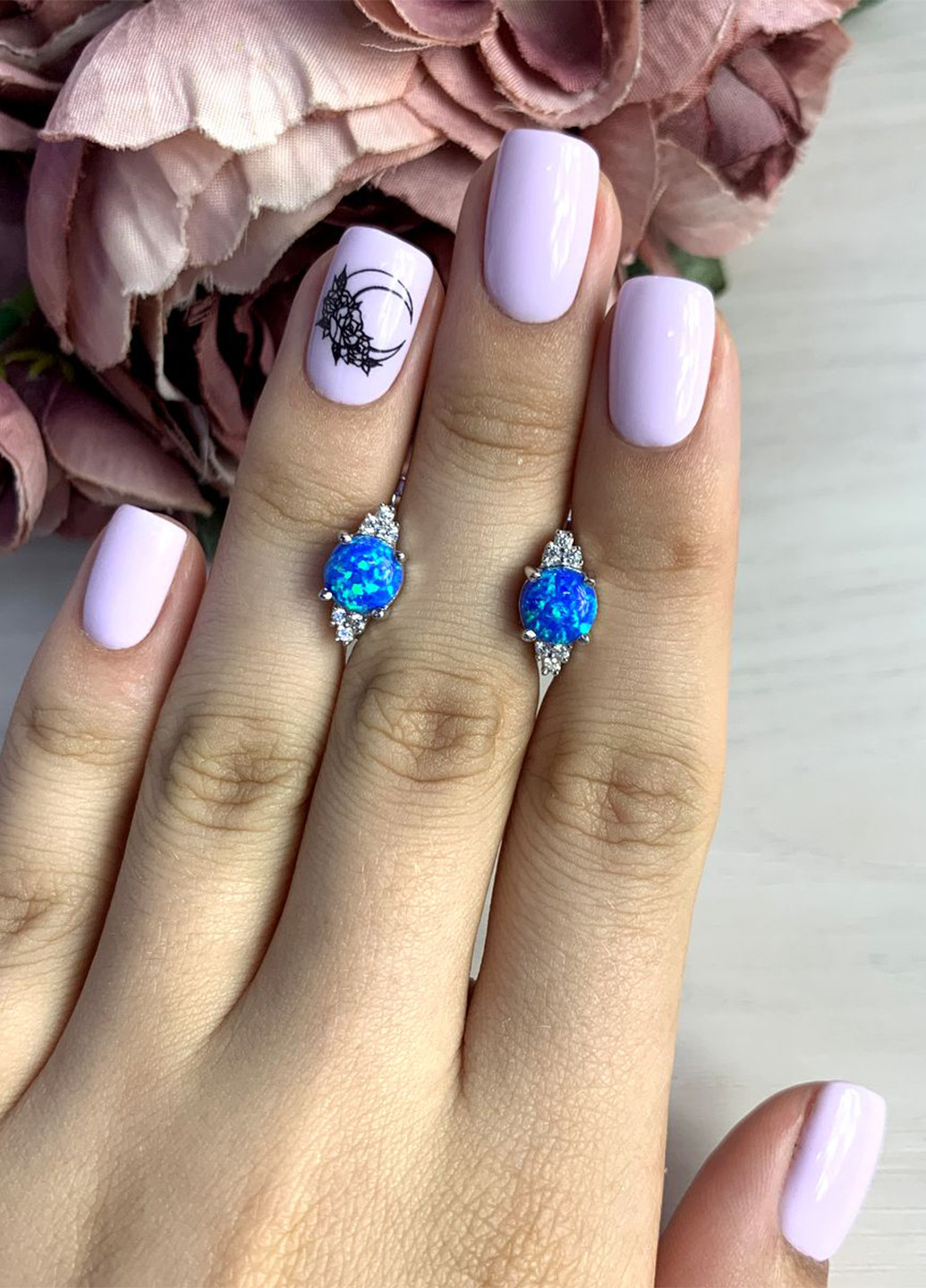 Серьги Silver Flame (191722794)