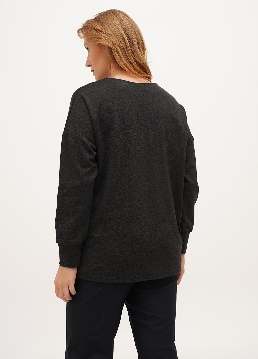 Темно-серый свитшот Ruta-S меланж без декора (301106133)