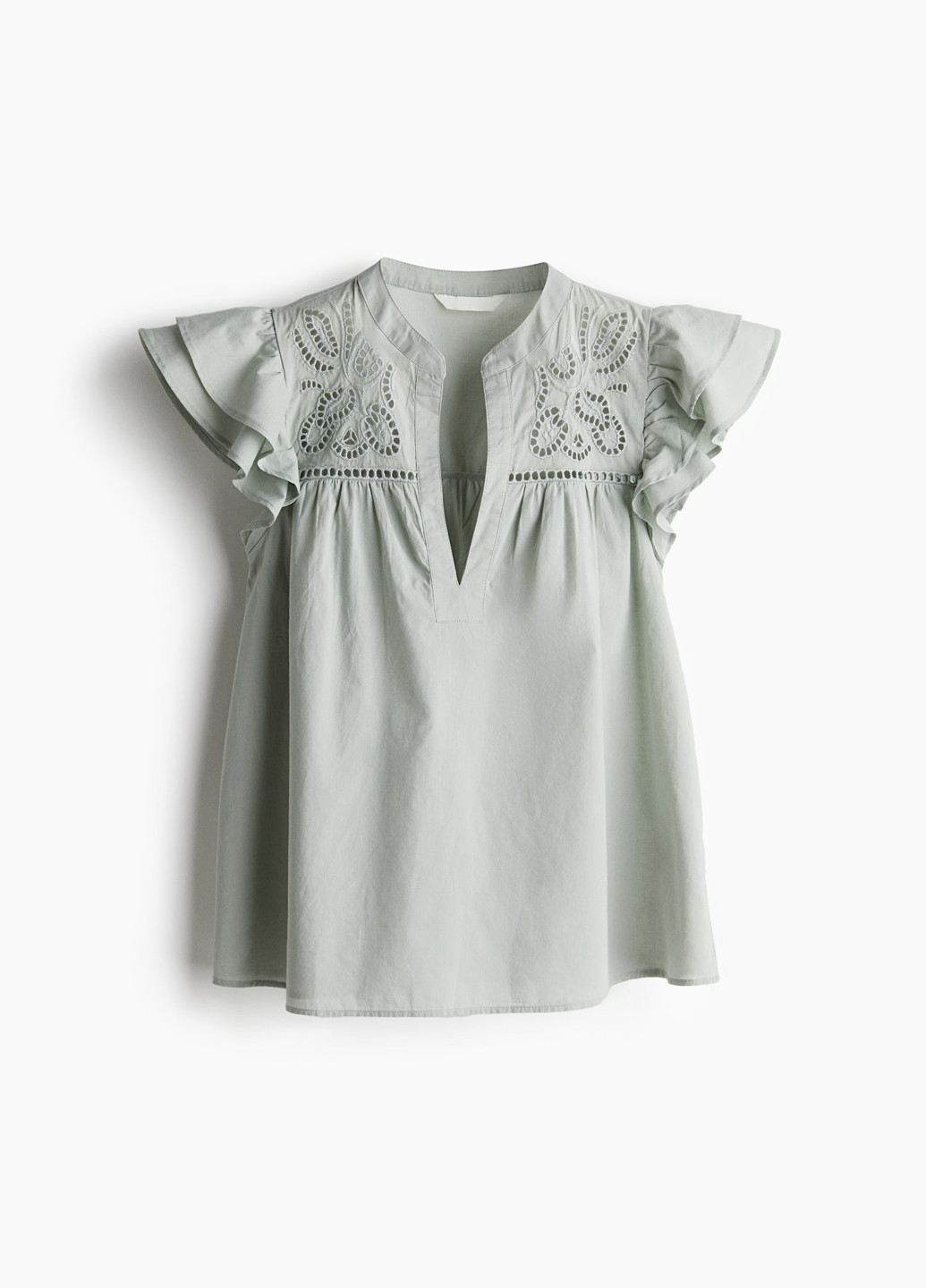 Сіро-зелена блуза H&M