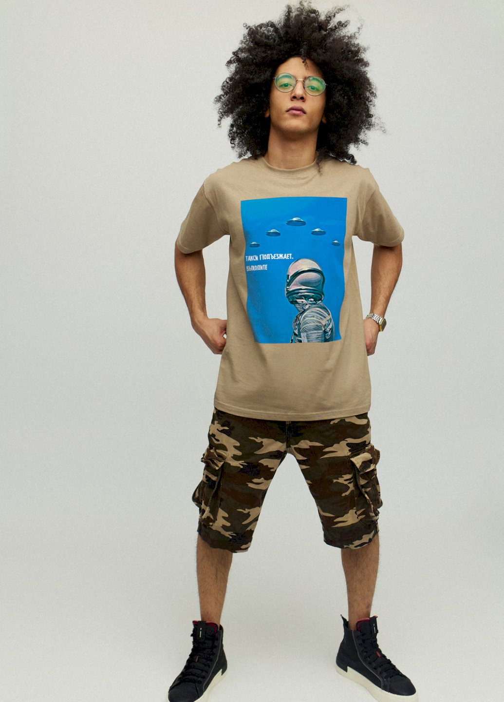 Хаки (оливковая) футболка basic YAPPI