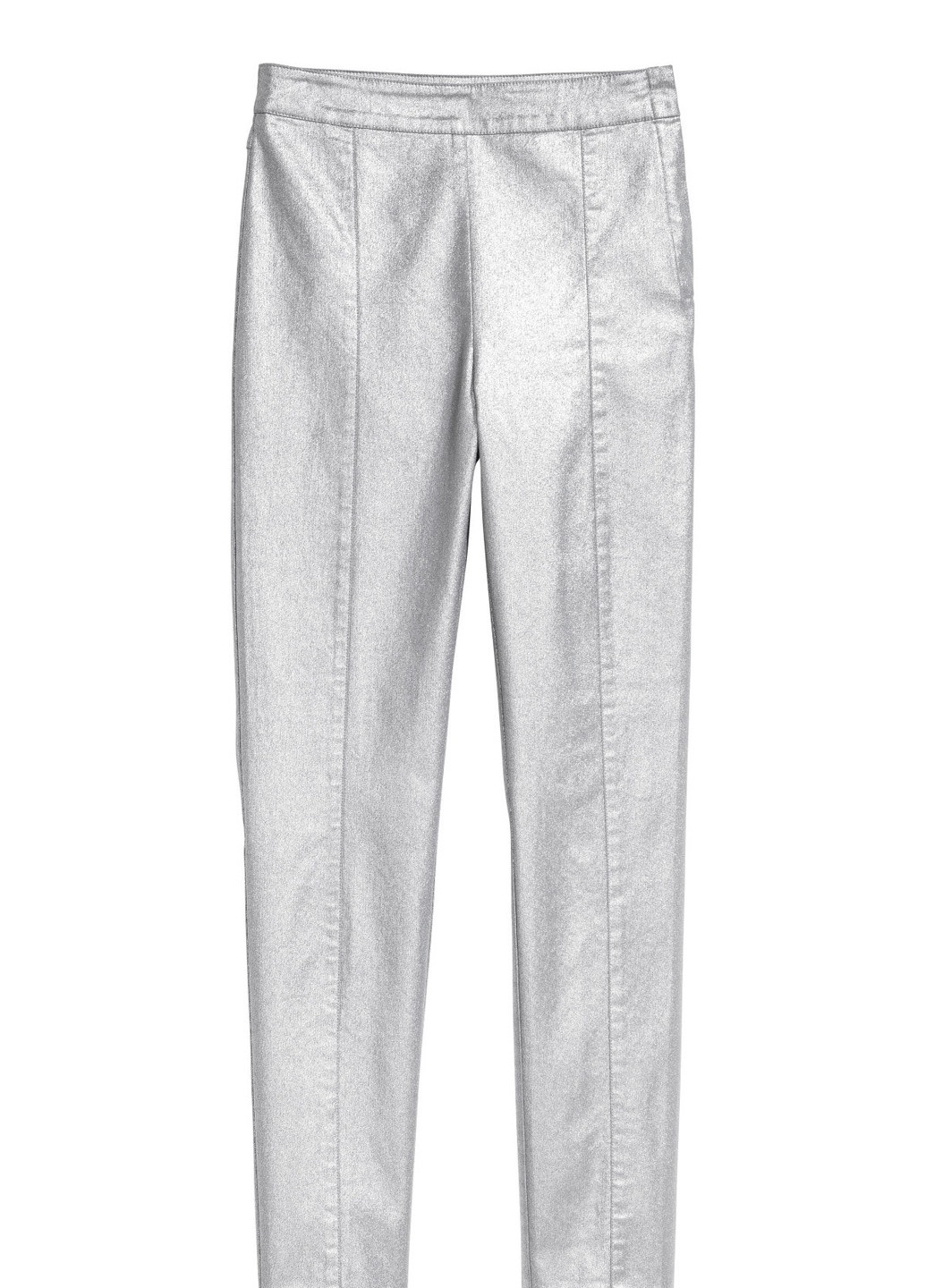 Серебряные кэжуал летние брюки H&M