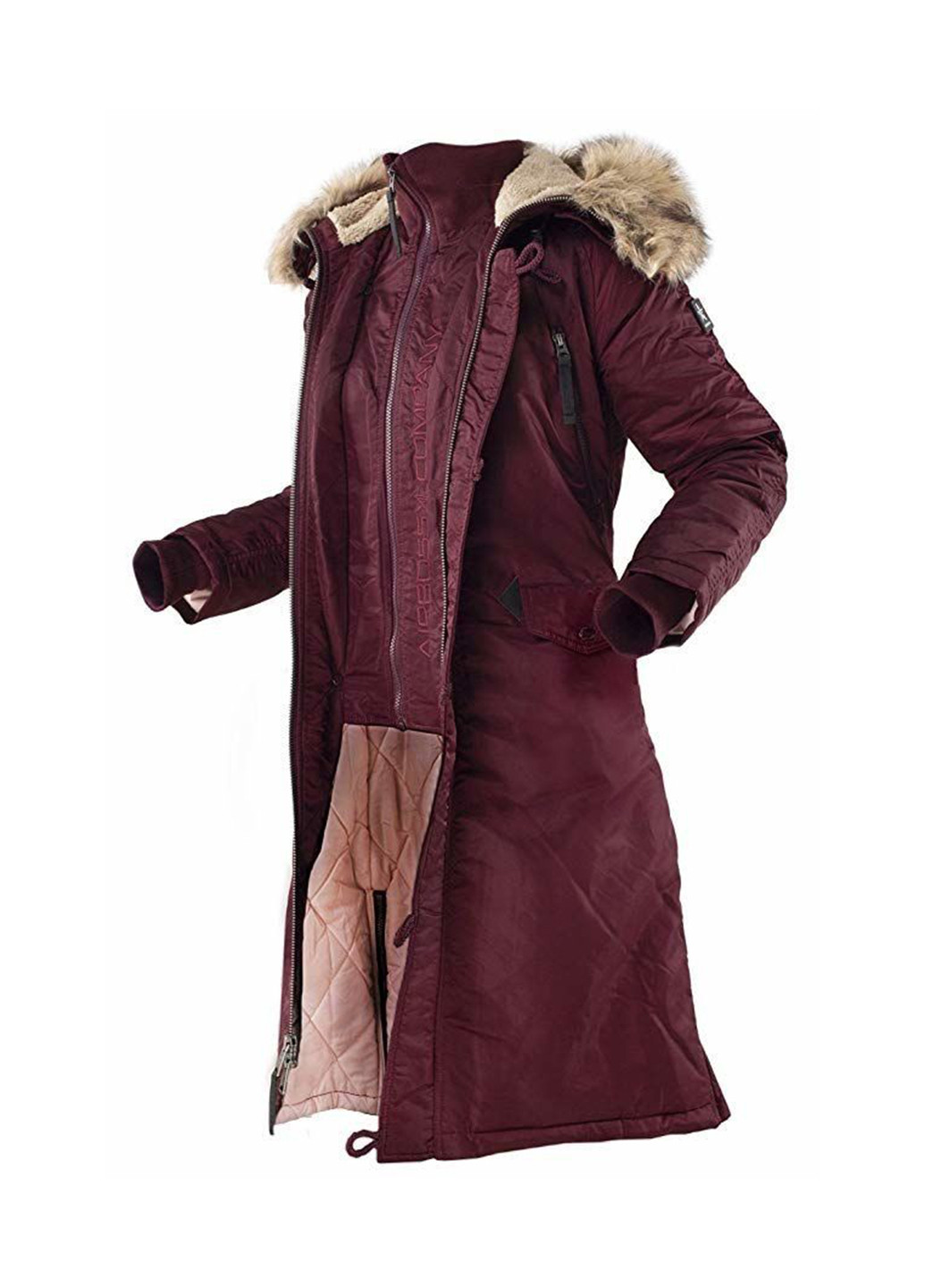 Бордовая зимняя куртка Airboss