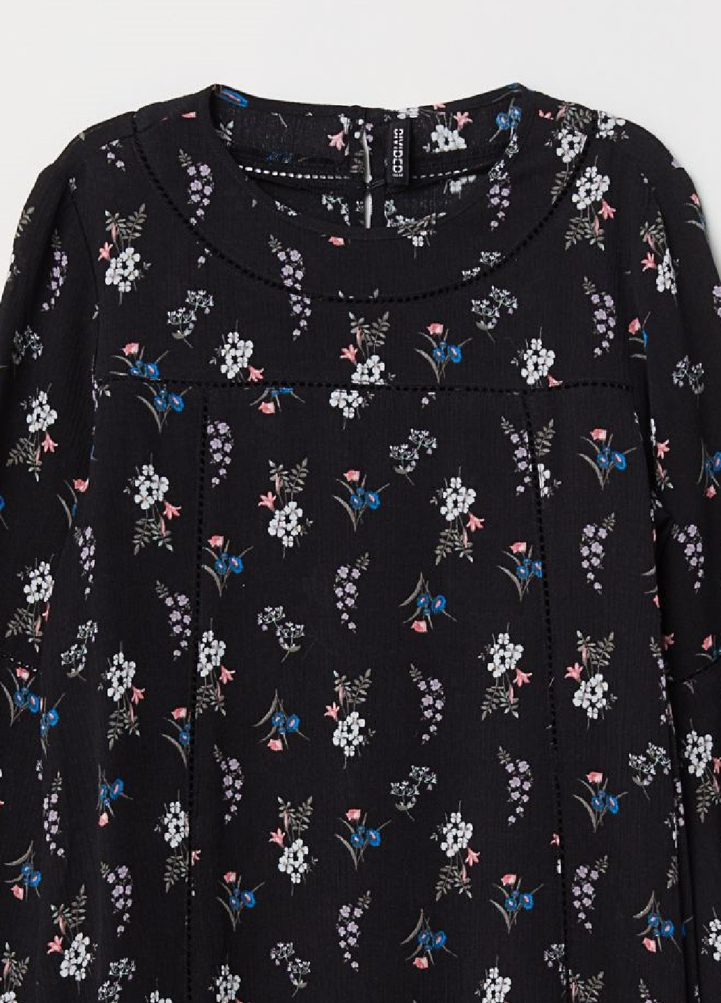 Чорна коктейльна сукня з рукавами клеш H&M однотонна