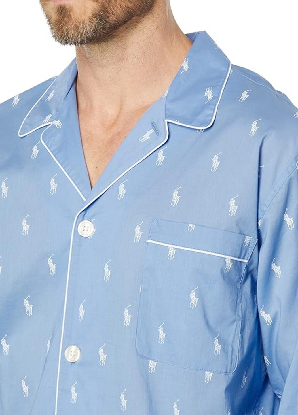 Голубой кэжуал рубашка с рисунком Ralph Lauren