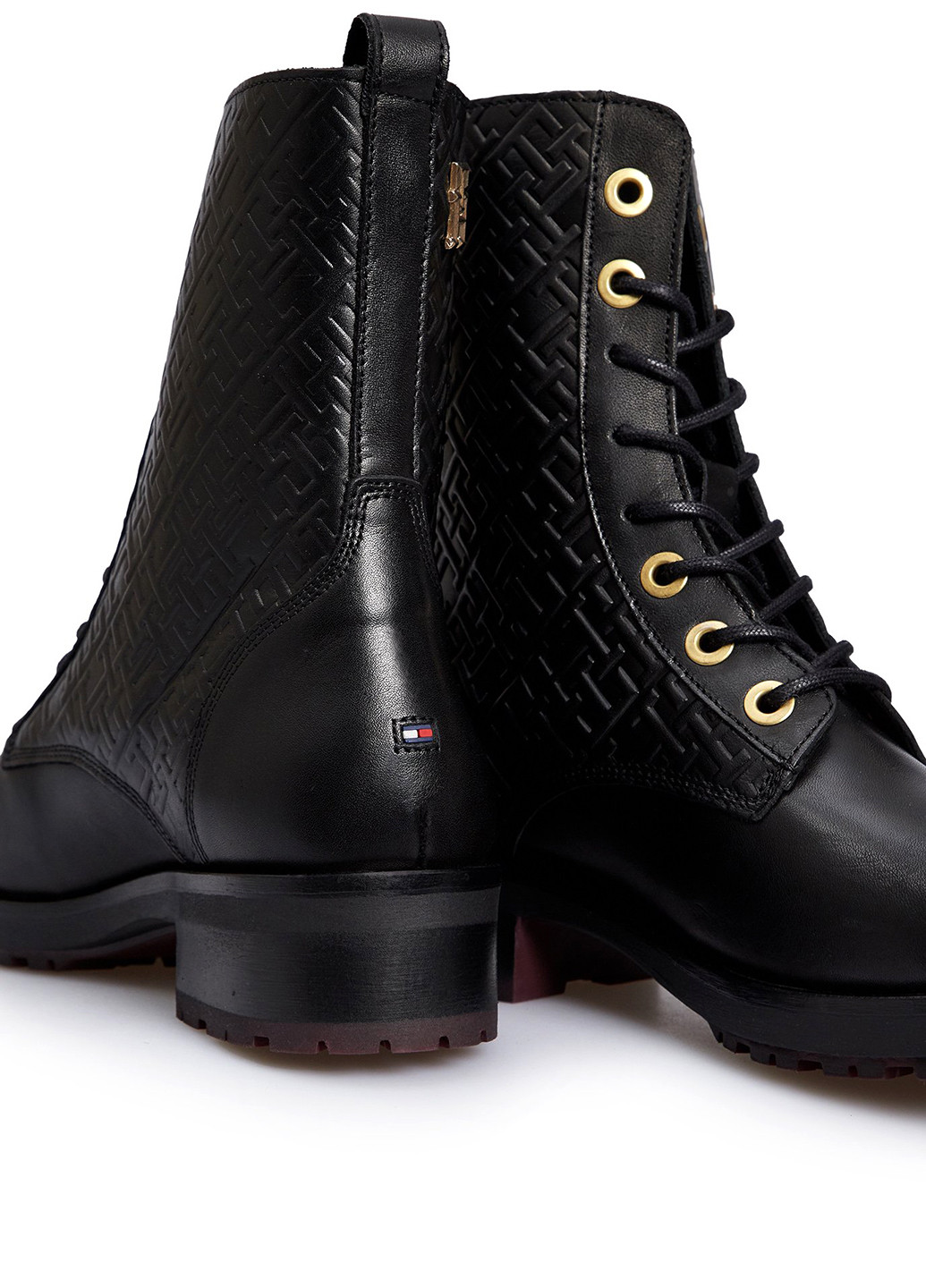 Осенние ботинки берцы Tommy Hilfiger с логотипом, с тиснением