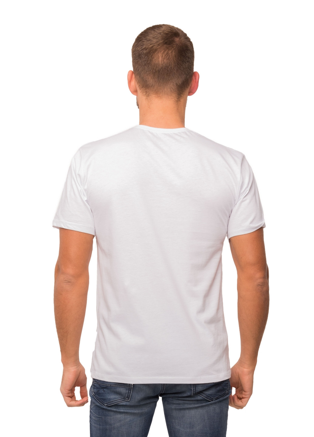 Біла футболка чоловіча Наталюкс 12-1343