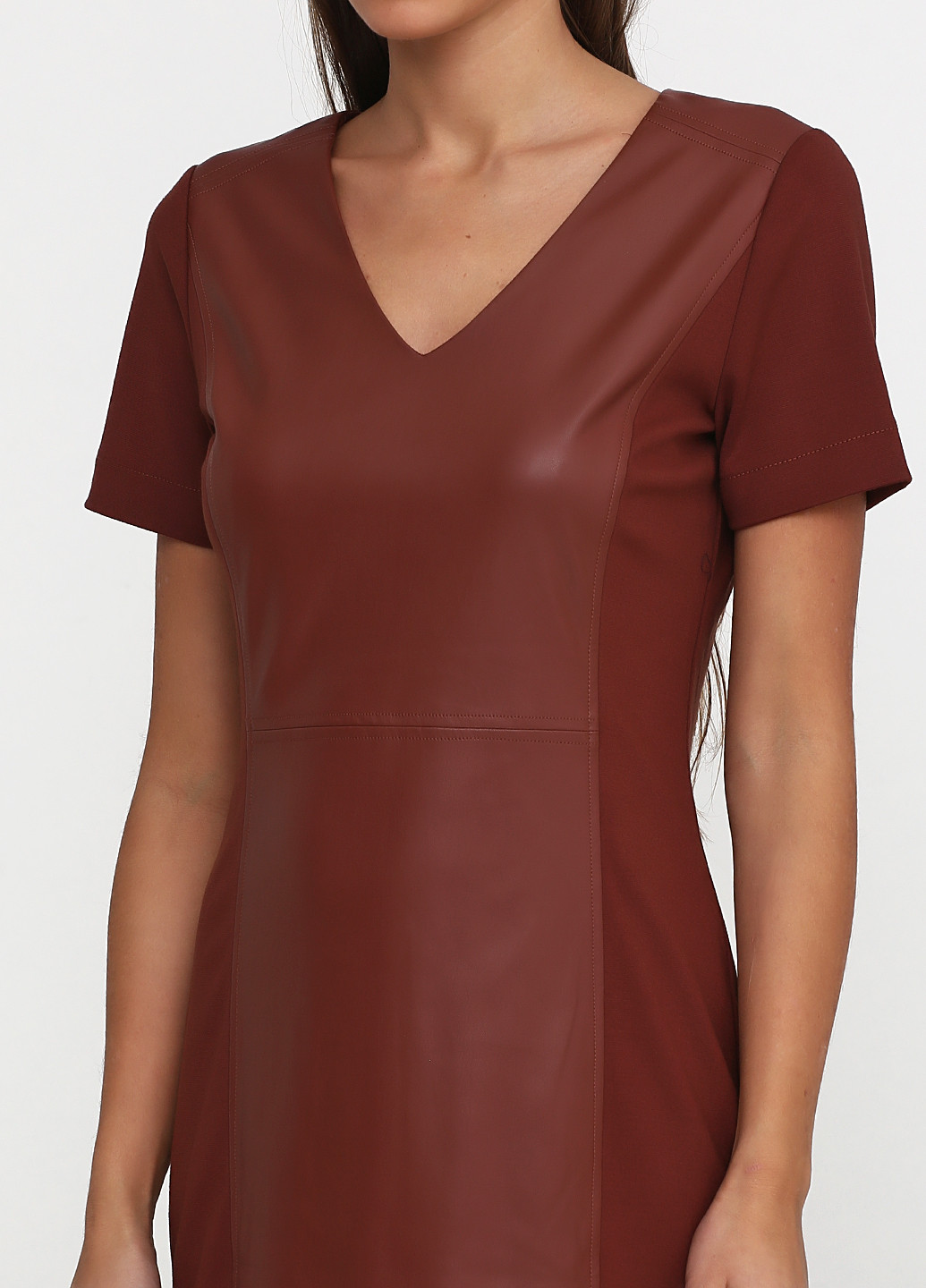 Коричнева кежуал сукня Comma однотонна