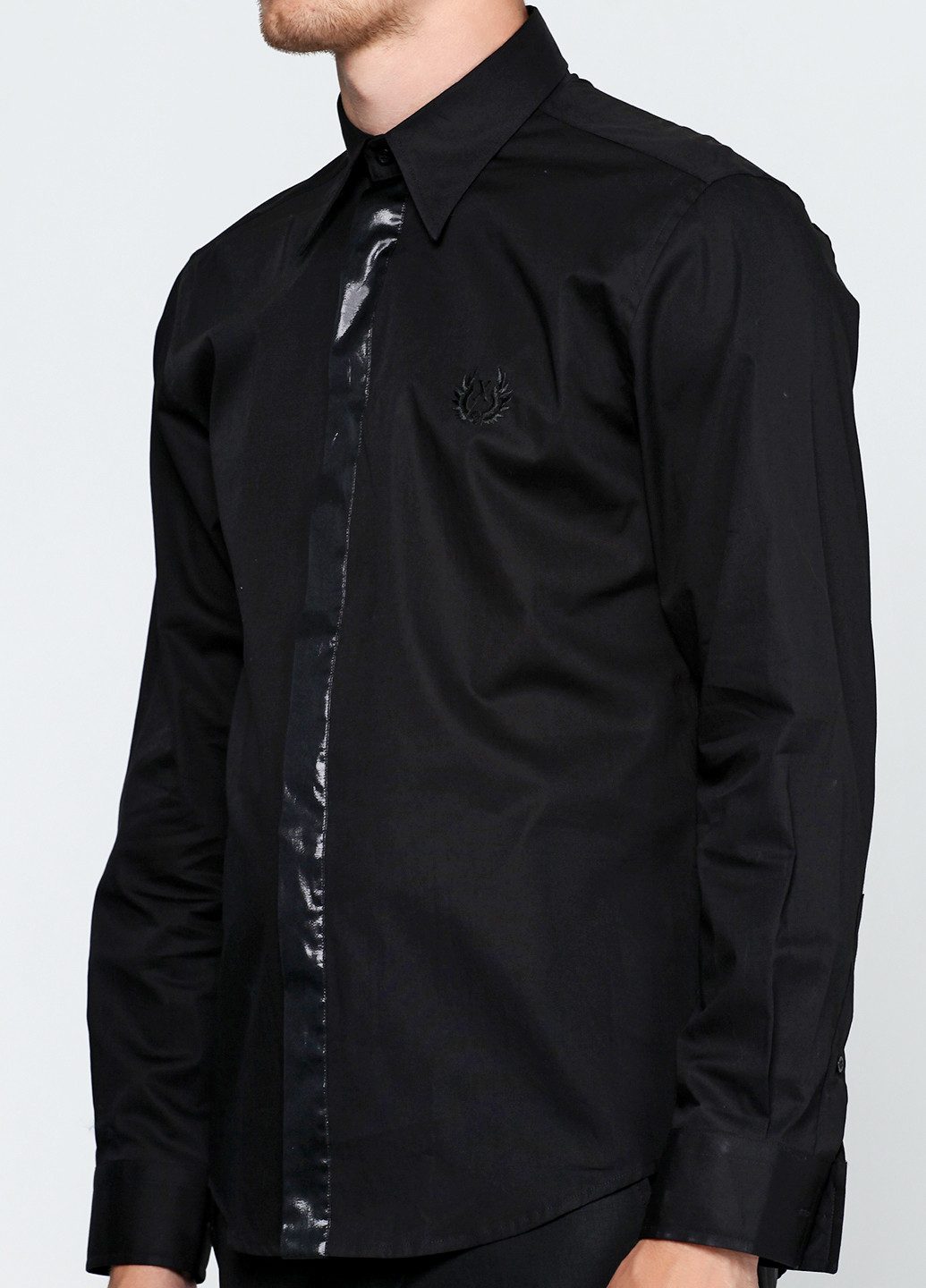 Черная кэжуал рубашка John Richmond с длинным рукавом