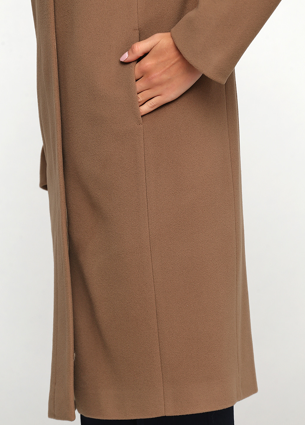 Светло-коричневое демисезонное Пальто однобортное Florens