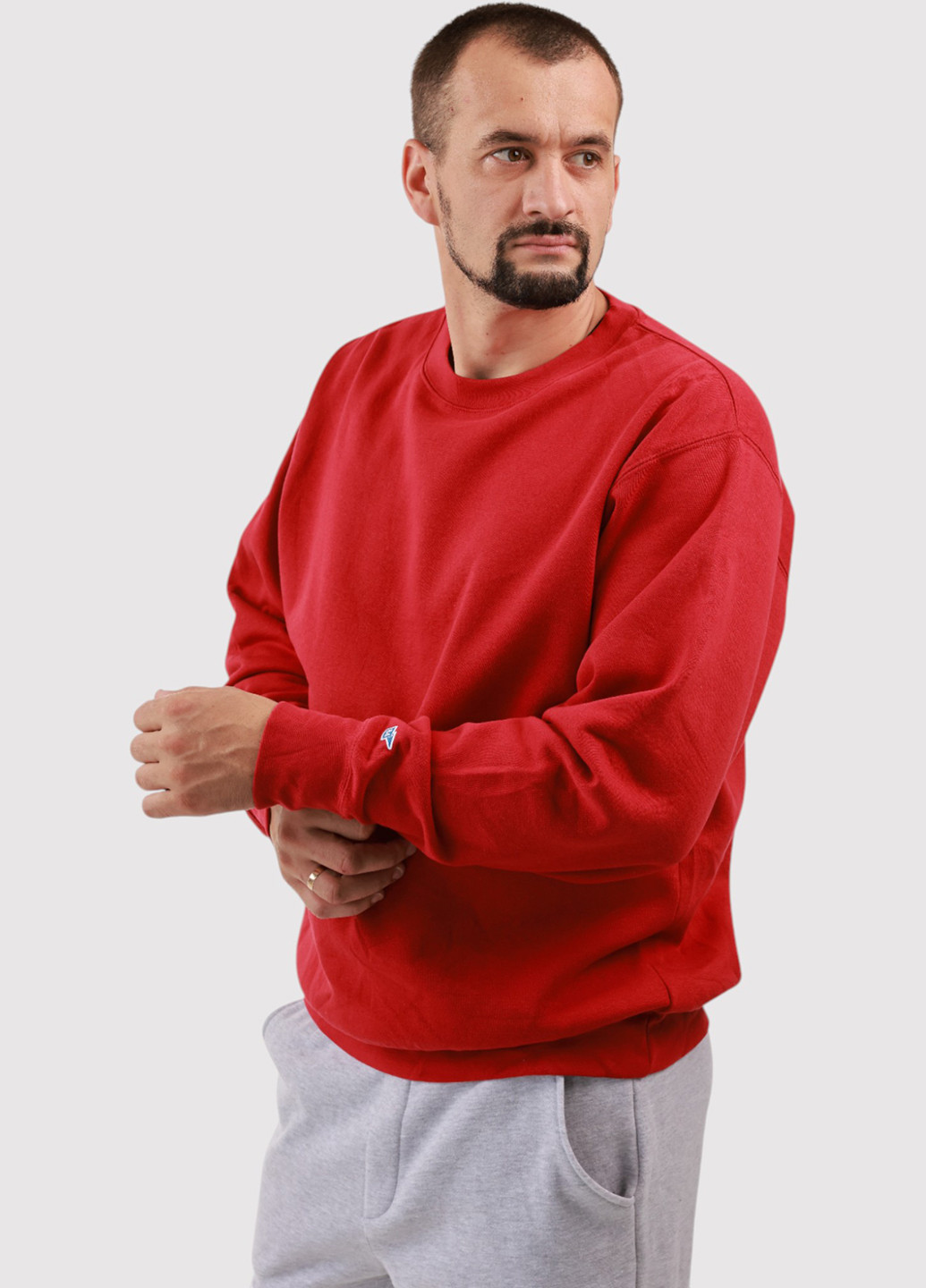 Темно-красный свитшот Blue 84 надпись без декора (361422162)