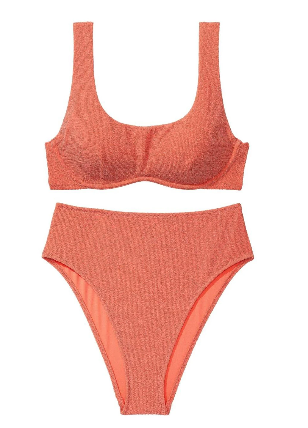 Оранжевый летний купальник (топ, трусики) топ, раздельный Victoria's Secret