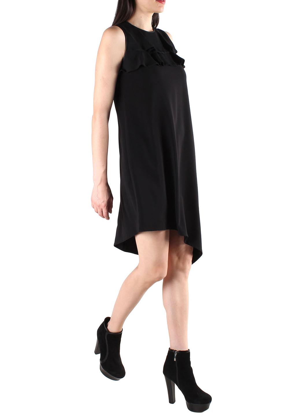 Чорна коктейльна сукня а-силует Made in Italy однотонна