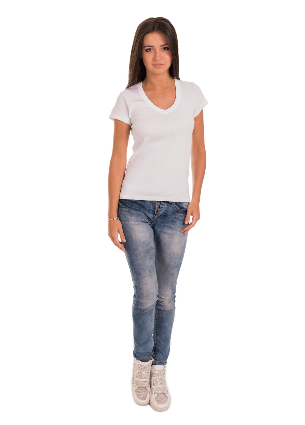 Біла всесезон футболка жіноча Наталюкс 21-2369