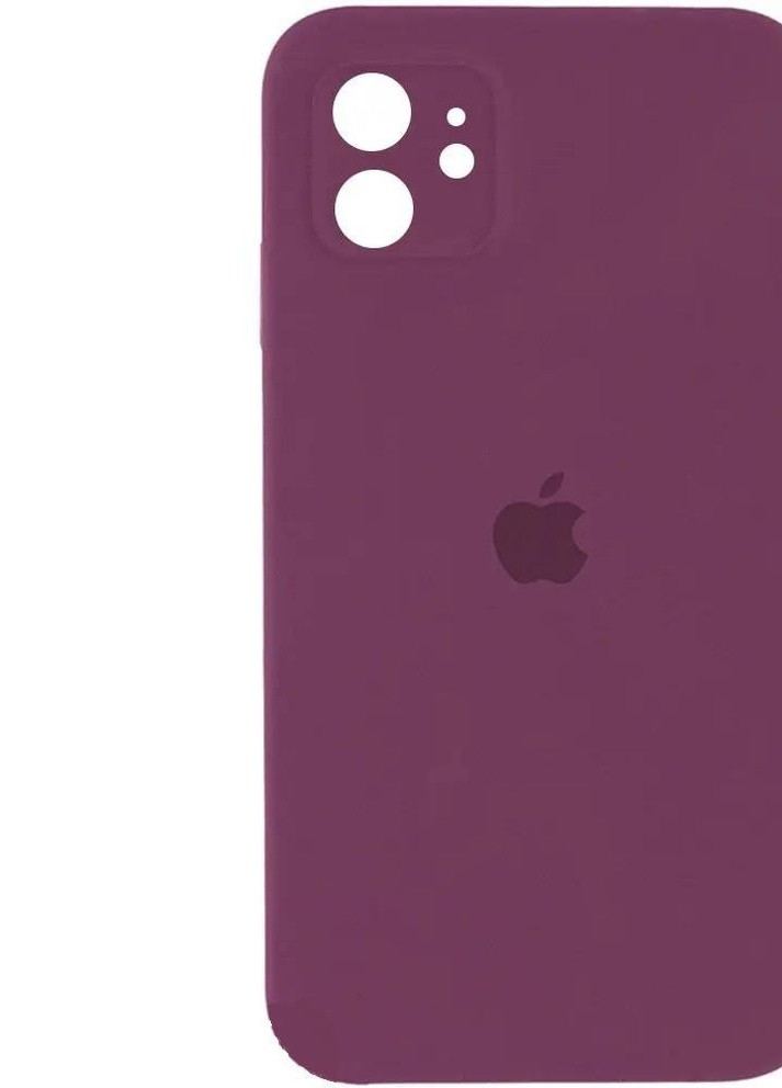Силіконовий чохол з квадратними бортиками для iPhone 11 Marsala No Brand (254255666)