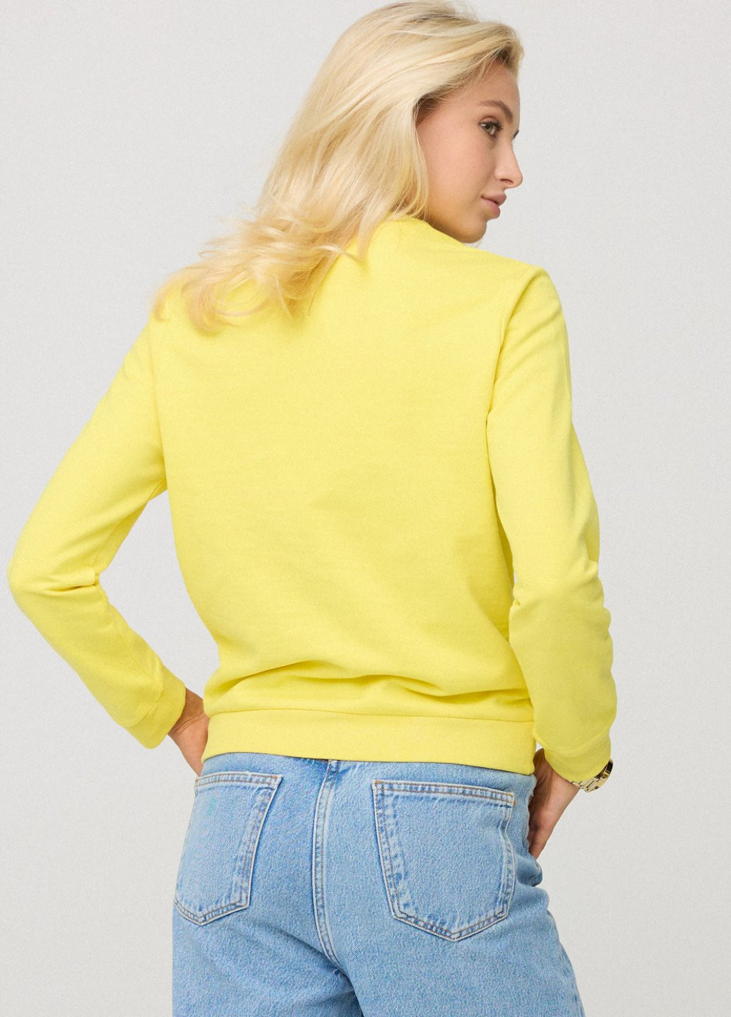 Жовтий свитшот женский с принтом basic /no flis/ YAPPI (254557646)