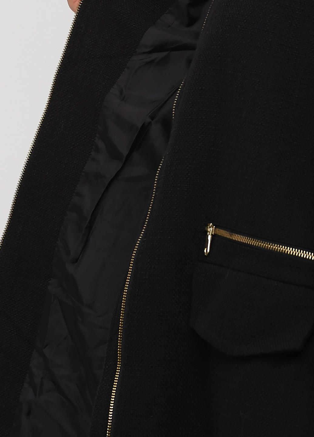 Черное демисезонное Пальто однобортное H&M