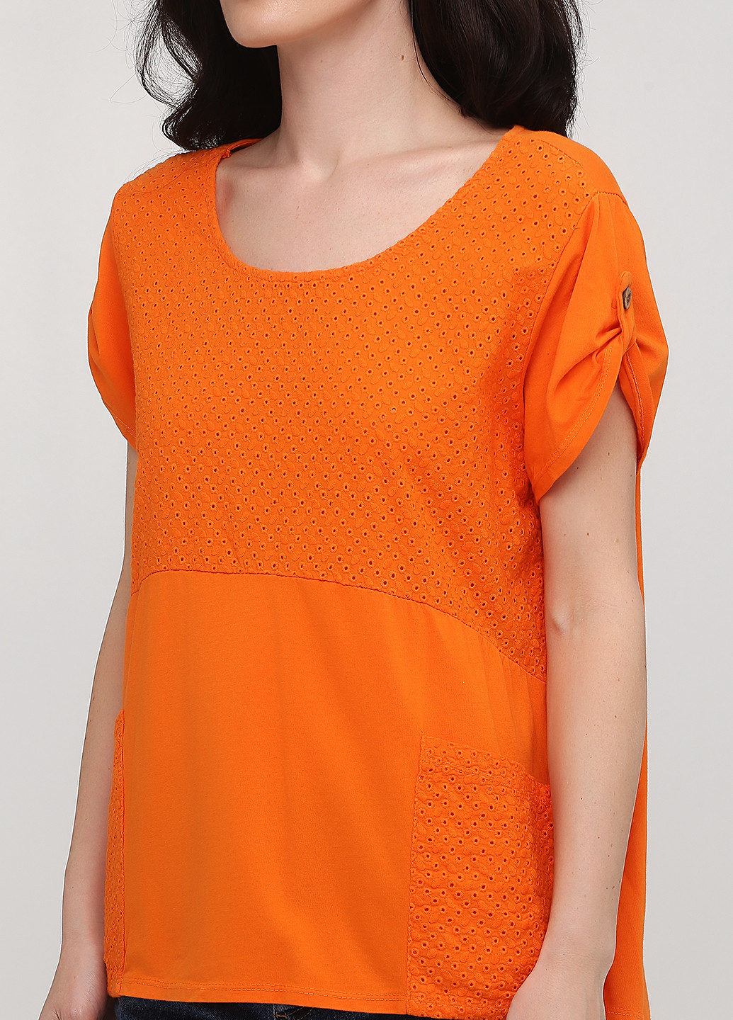 Оранжевая летняя блуза Made in Italy